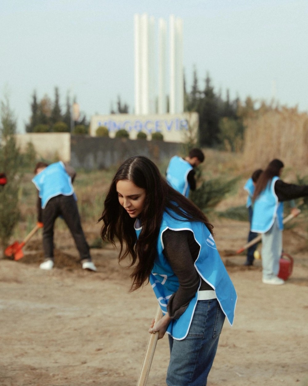 Leyla Əliyeva Mingəçevirdə ekoloji aksiyalarda -FOTOLAR
